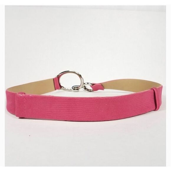 Coldwater Creek Women’s Vegan Leather Pink Python Embossed Adjustable Hipslung H - Picture 4 of 7